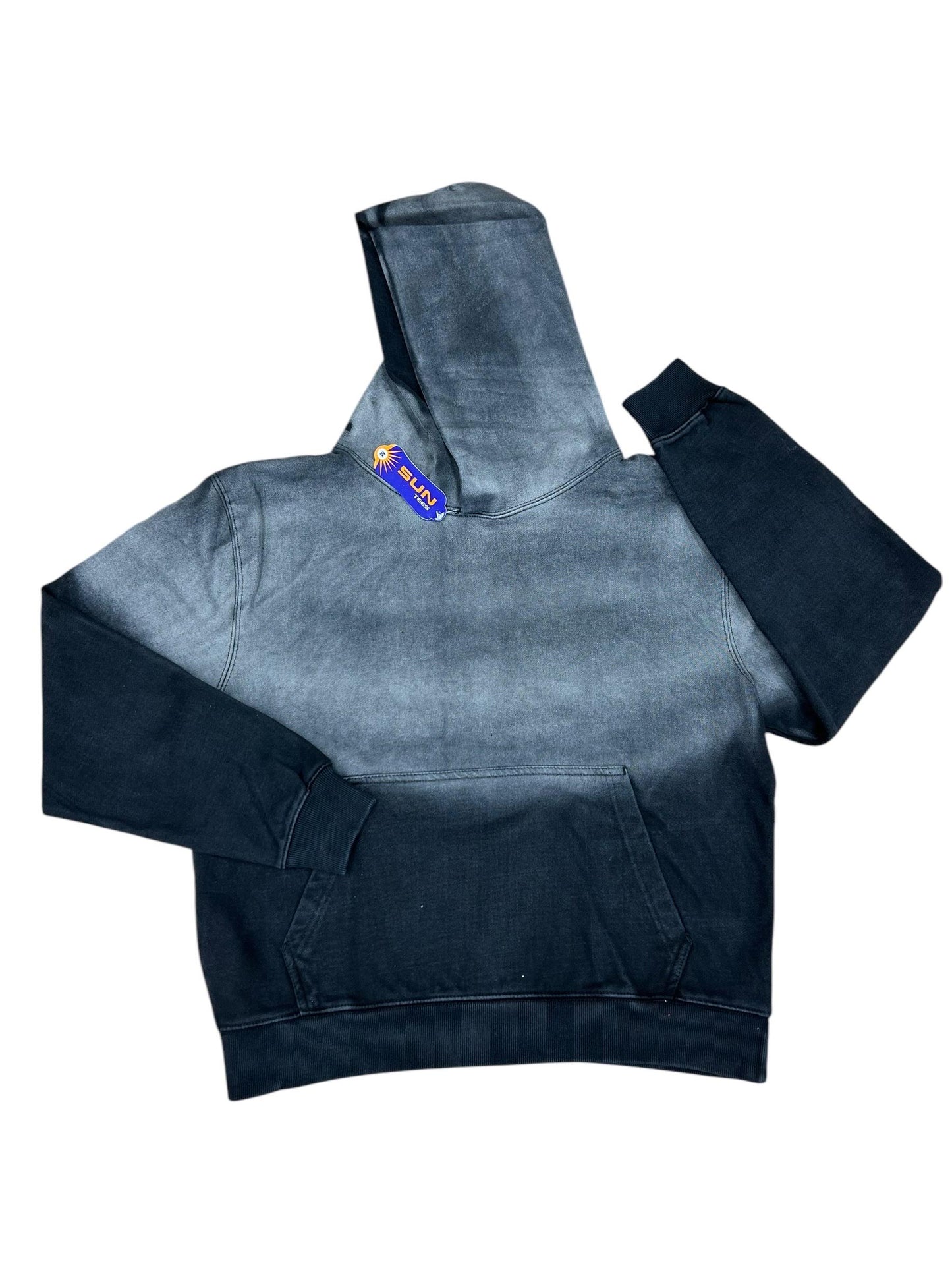 Sun Dry and Acid Wash Hoodie 530 GSM Black