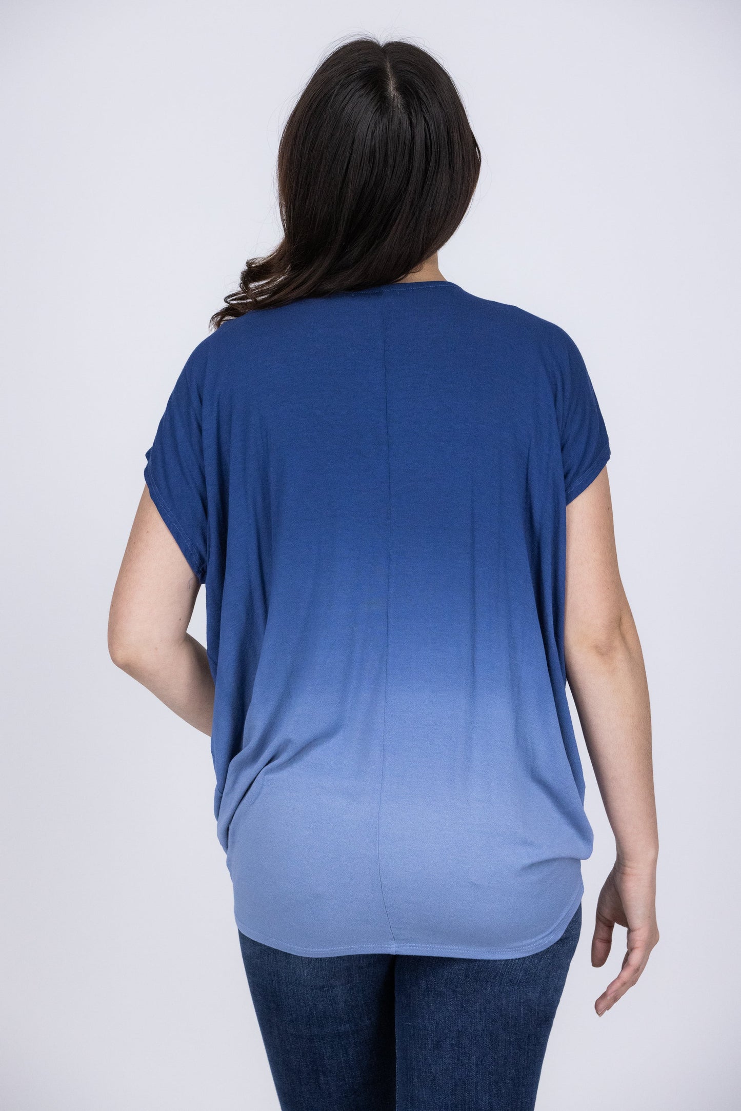 Snap Off Women's Ombre Short Sleeve Top
