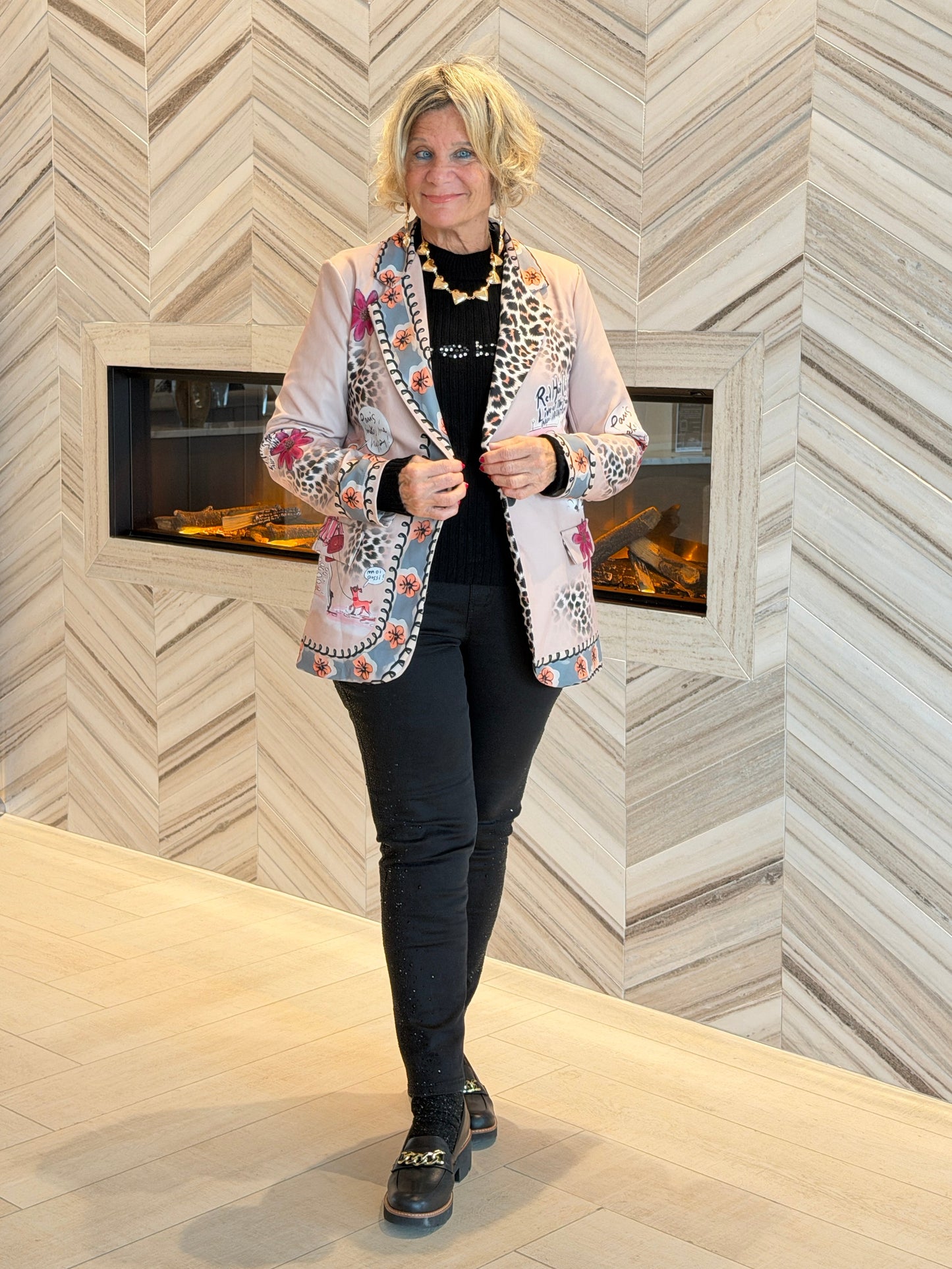 LUPA One Size Italian Parisian Chic Print Blazer SHIPPING NOV 13-16