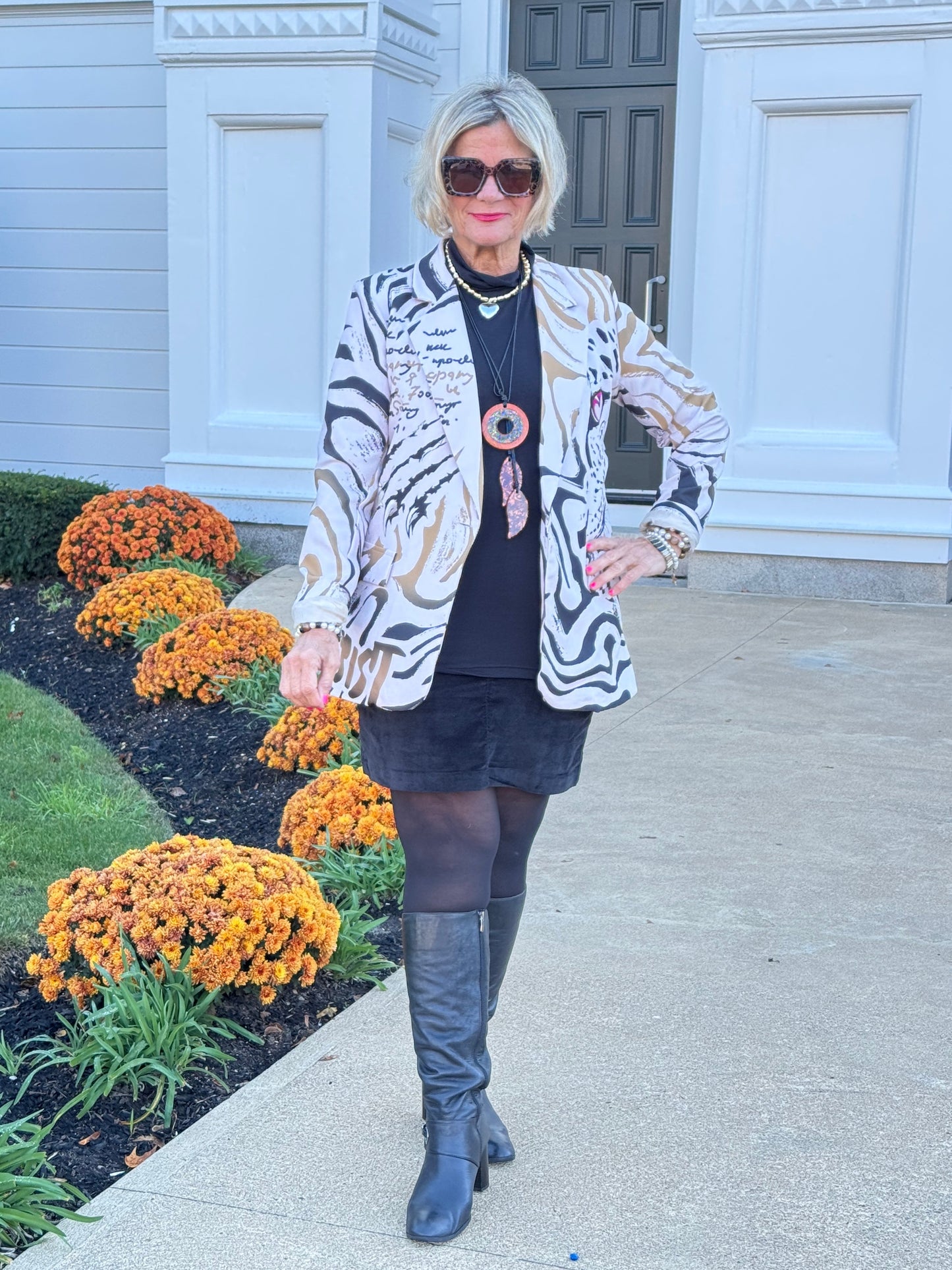 One Size Fierce Panther Print Blazer