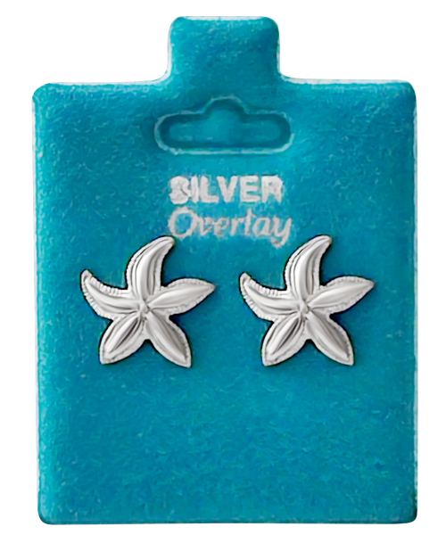 Made In USA Polished Starfish Earrings Gold or Silver