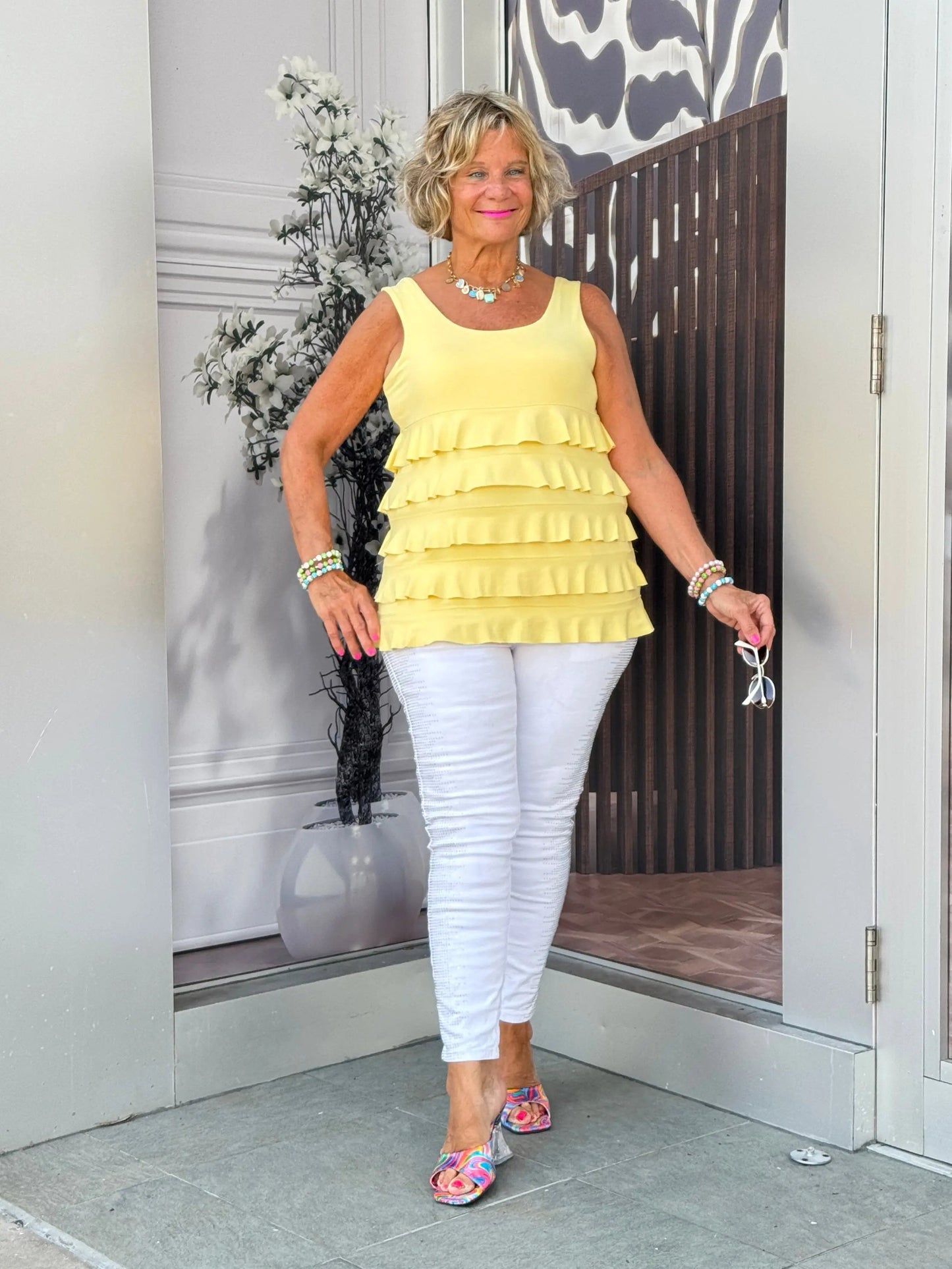 LULU-B YELLOW CHA CHA TANK