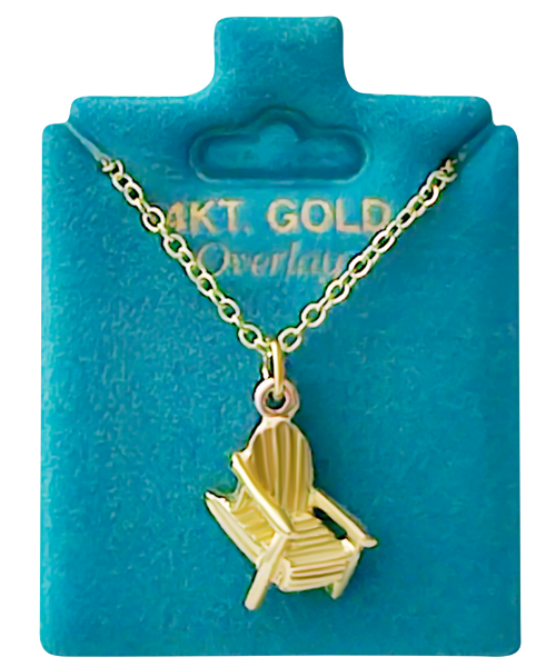 Made In USA Adirondack Chair Necklace Gold or Silver