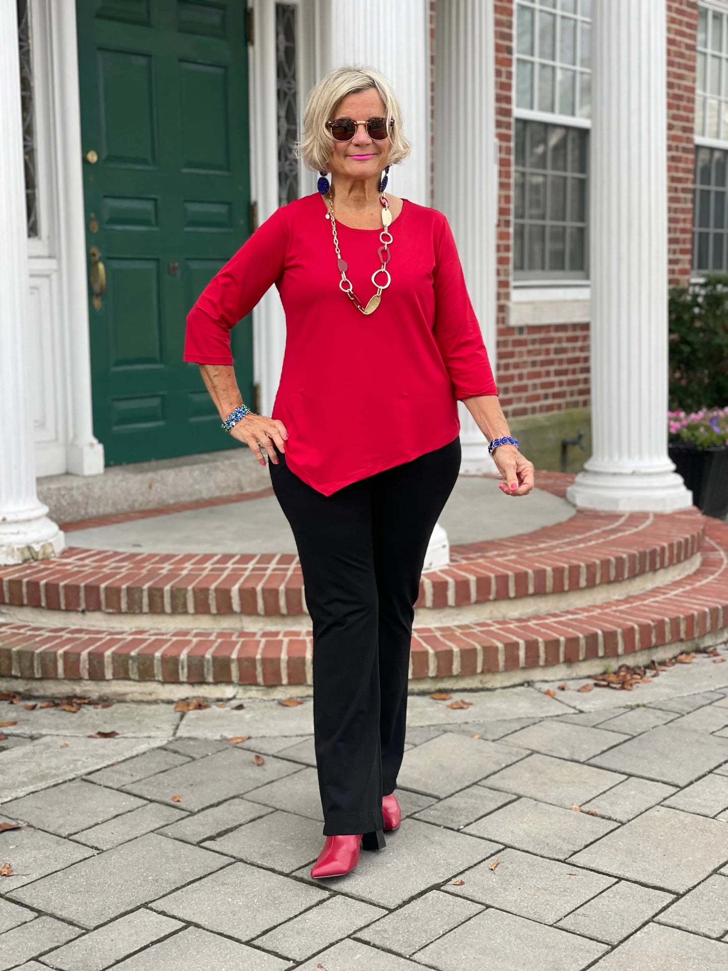 LULU-CRIMSON ASYMMETRIC TOP