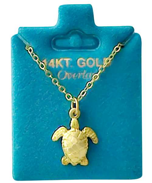 Made In USA Sea Turtle Necklace Gold or Silver