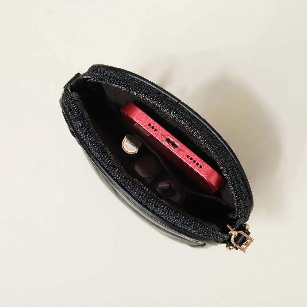 RED PUFFER CROSSBODY BAG