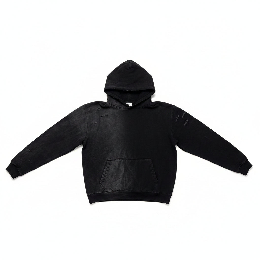 Blackout Distressed Hoodie