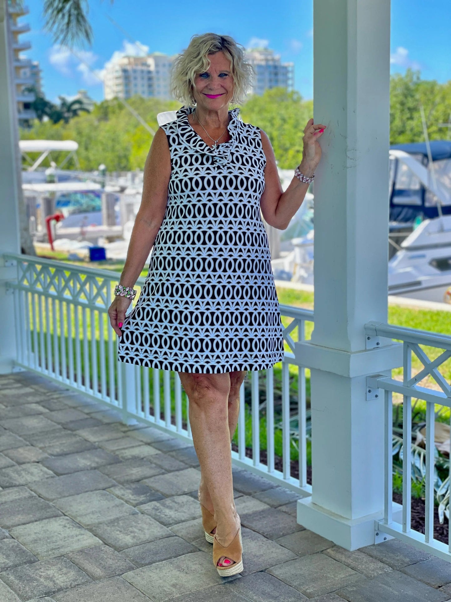 SANDBAR RUFFLE DRESS