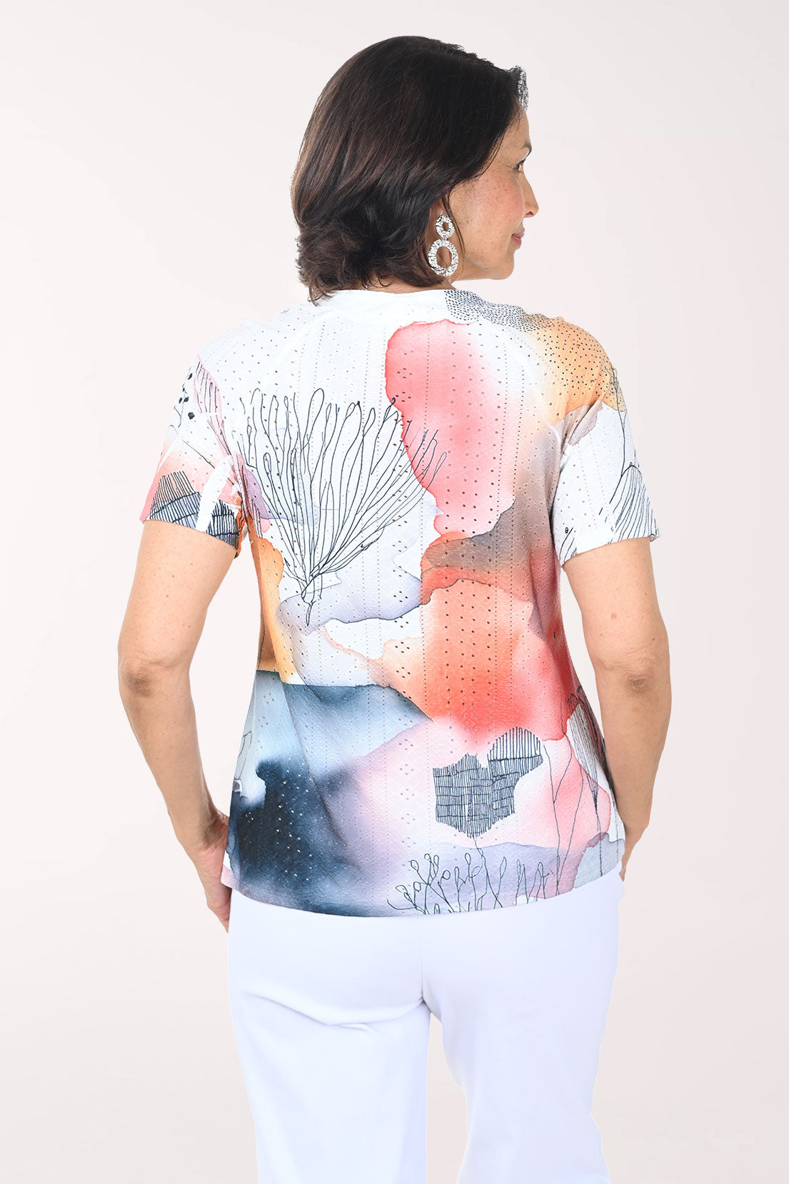 Whimsy Park Eyelet Short Sleeve Top