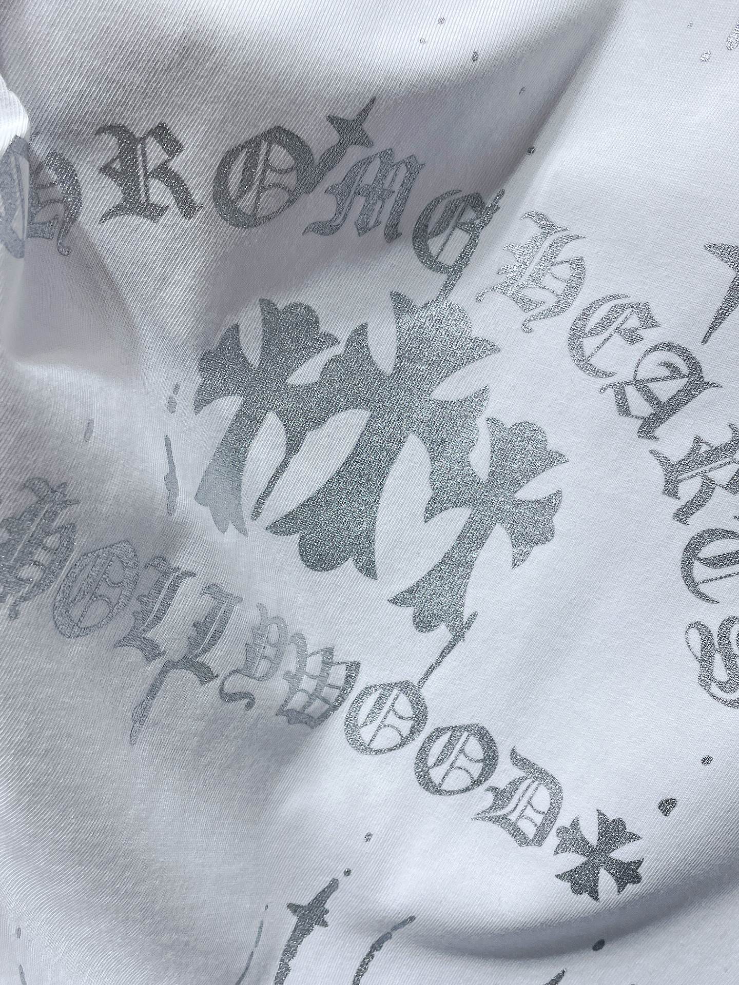 Chh Chrome Hearts T Shirts Sanskrit Star Splashing Ink Casual Sports Men's and Women's Short Sleeve T-Shirts