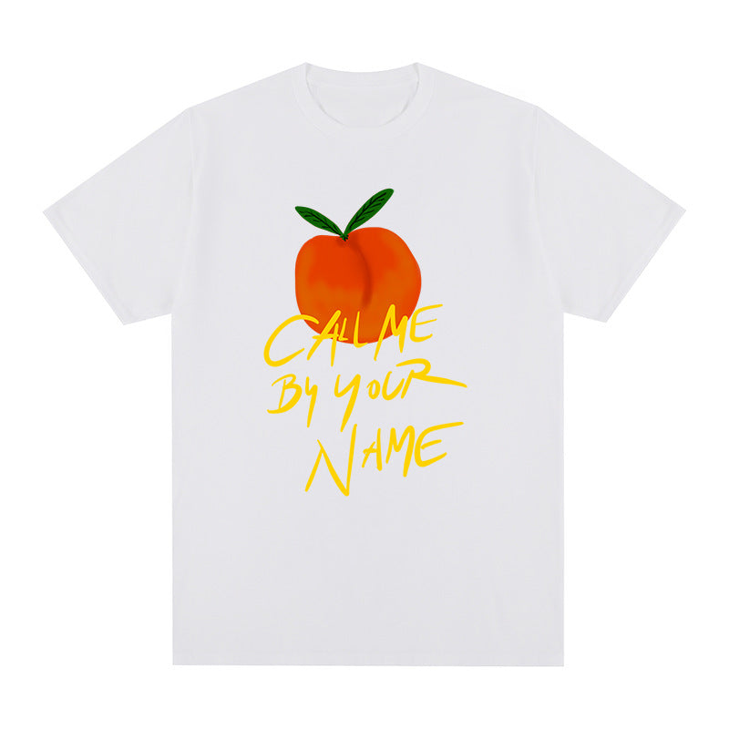 Call Me by Your Name CMBYN Peach T-shirt Italy Timothee