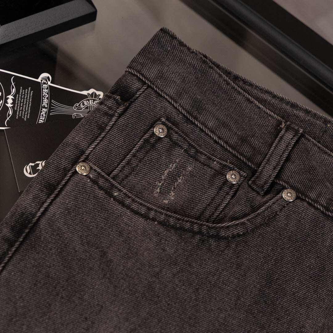 CHH Chrome Hearts Jeans Unisex Casual Loose Jeans