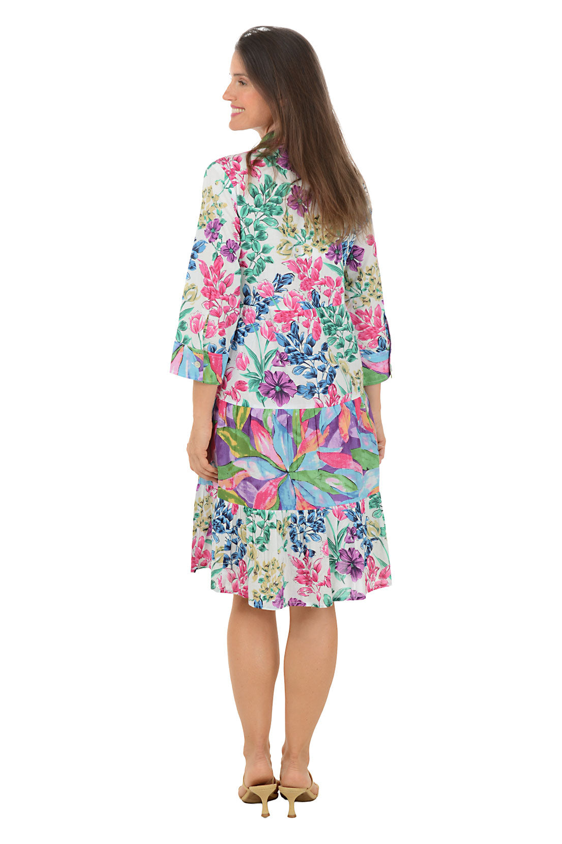 Willow Cotton Embroidered Button-Front Dress
