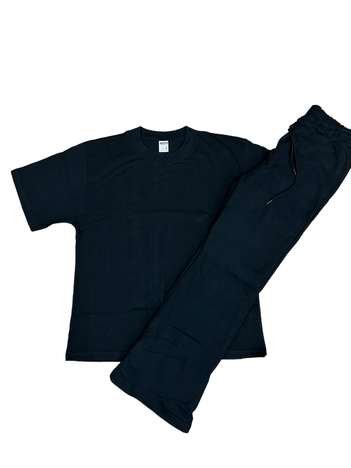 Heavy 330 GSM Drop Shoulder Tees with Flare Pants Set