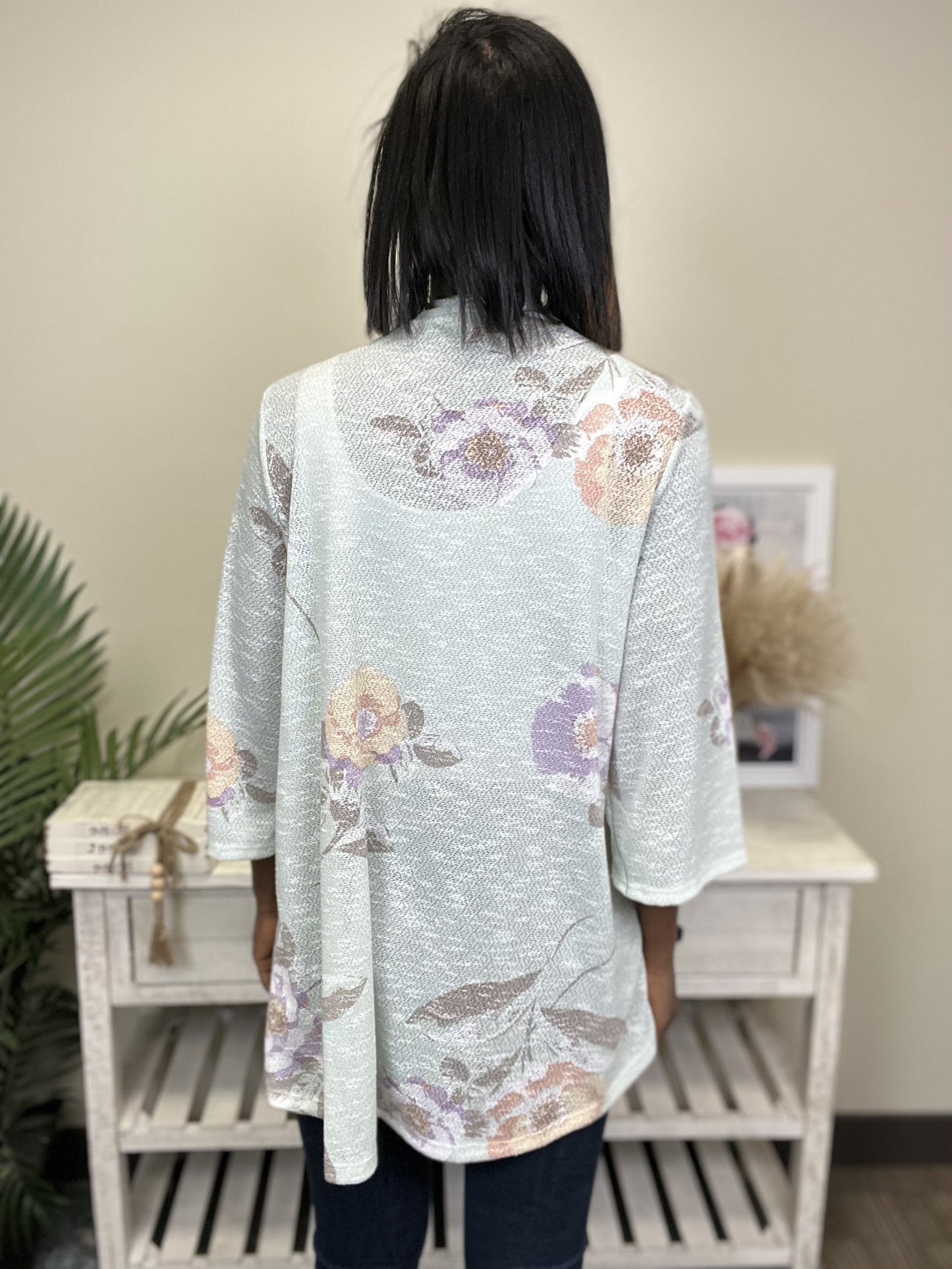 Flowers In The Attic Women's 3/4 Sleeve Mesh Cardi