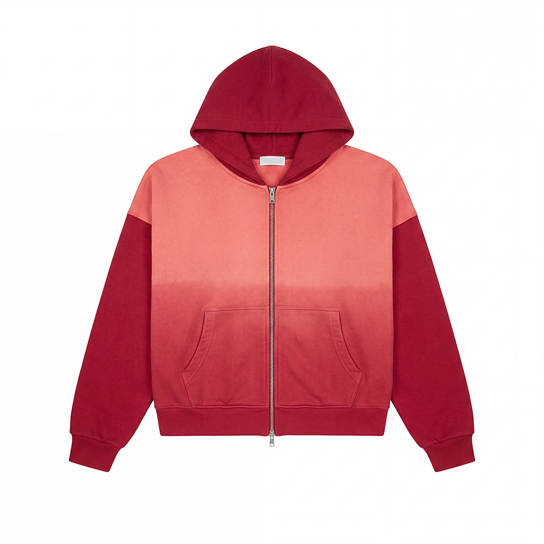 Sun Dry Zipper Hoodie Red