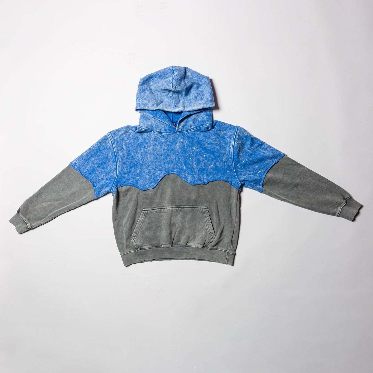 Blue/Grey Two tone hoody Size M