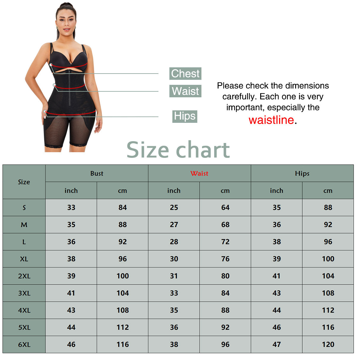 Body Shaper Tummy Control Bodysuit Butt Lifter Trainer Plus Size Slim
