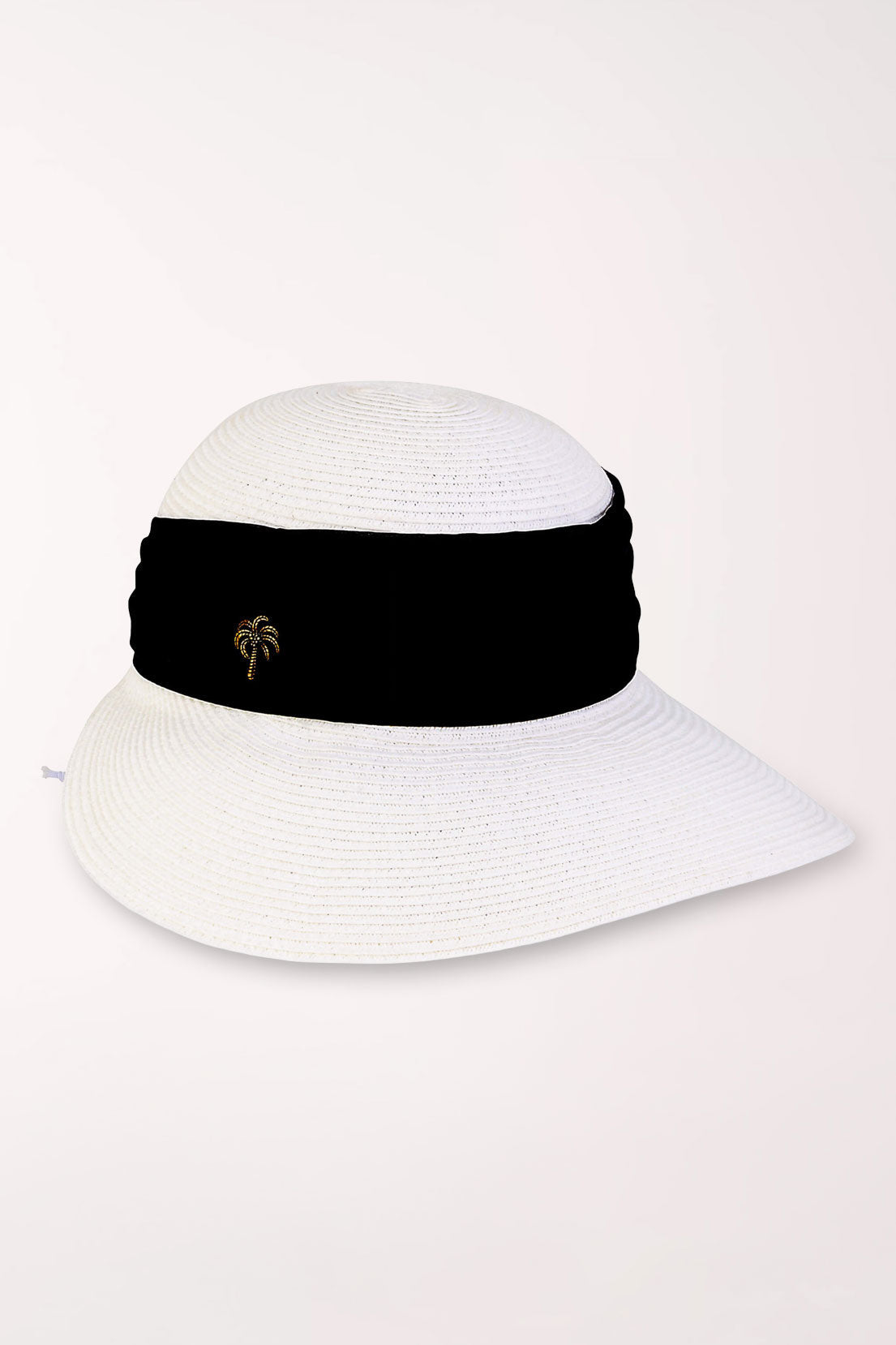 White Palm Tree Backless Sun Hat