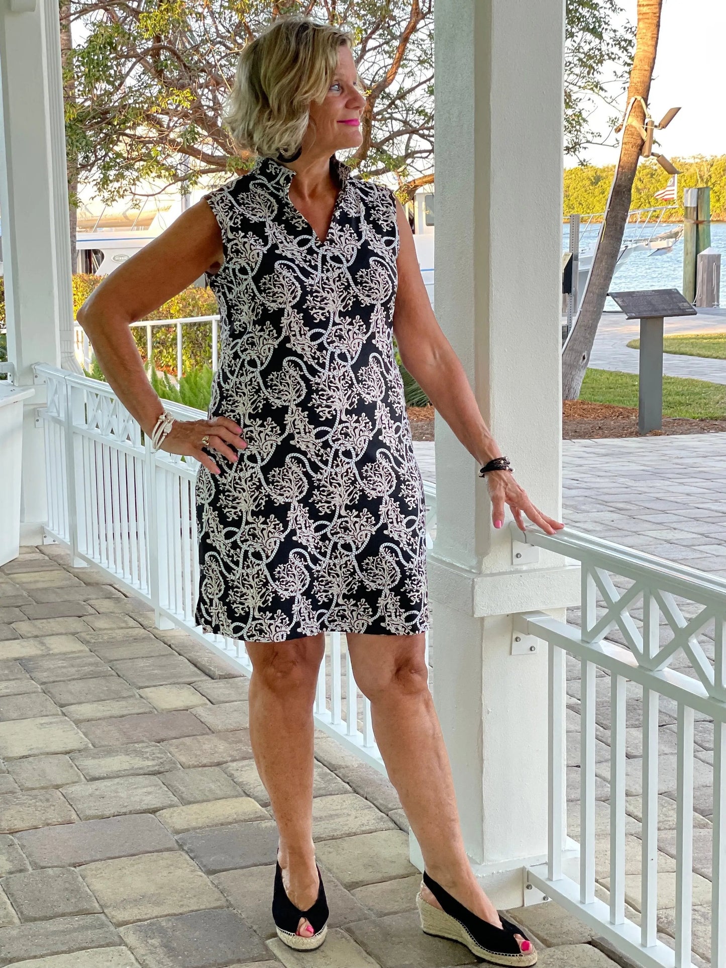 NAUTICAL LANE COLLAR DRESS