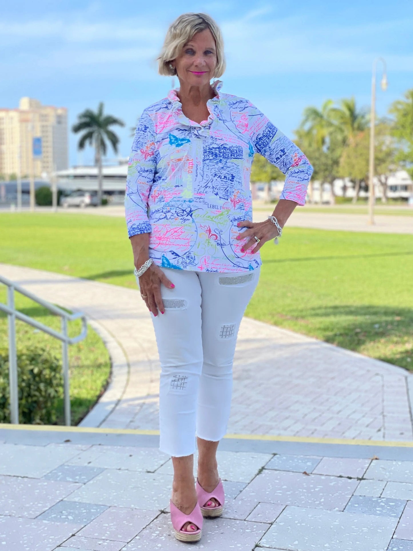 POST CARDS OFLOVE 3/25 RUFFLE TOP