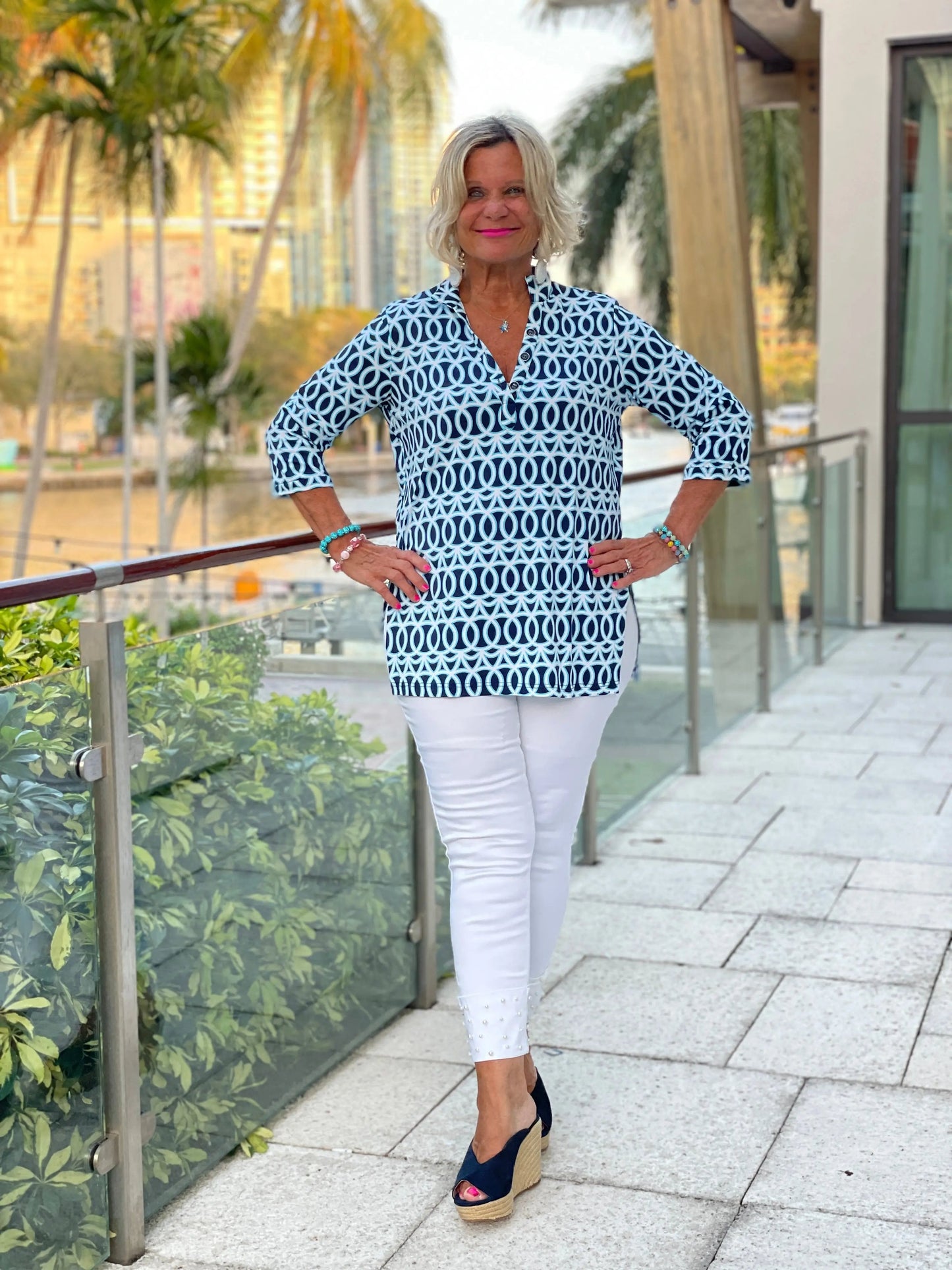 MELINA BLUE TUNIC