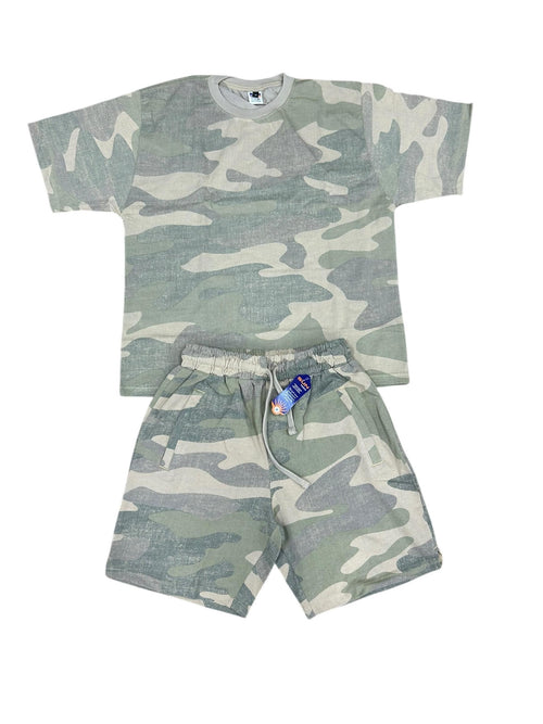 Tree Camo Heavy Tees + Short Set