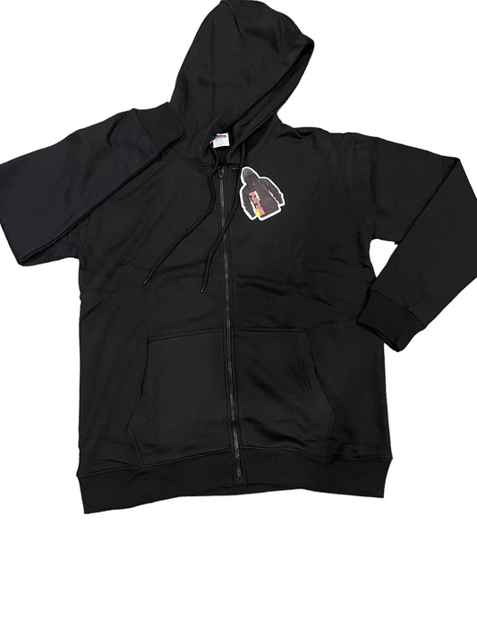 Black Zipper Hoodie