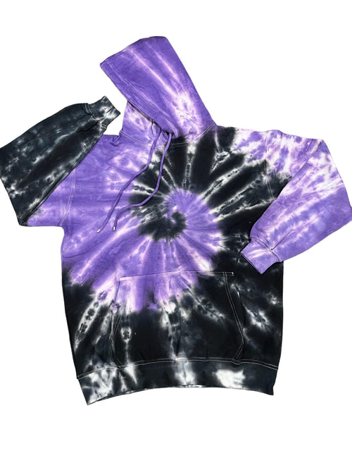 Purple/Black Tie Dye Hoodie
