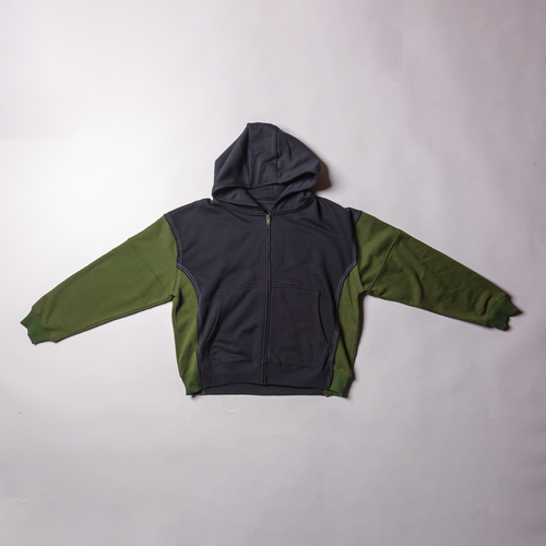 Green/Blue two tone Hoody Size M