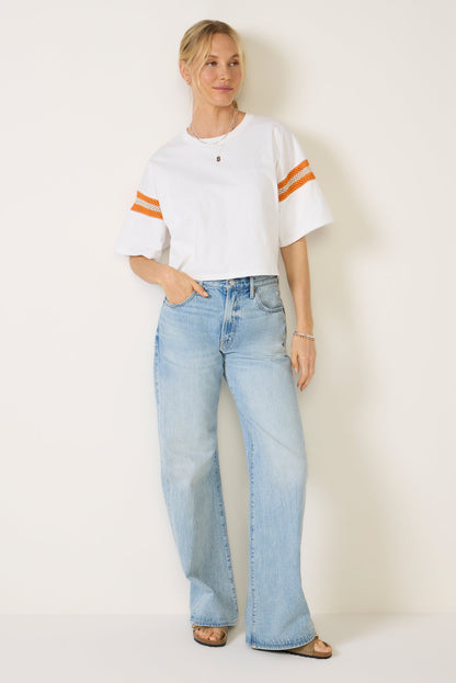 Bridget Crochet Varsity Tee
