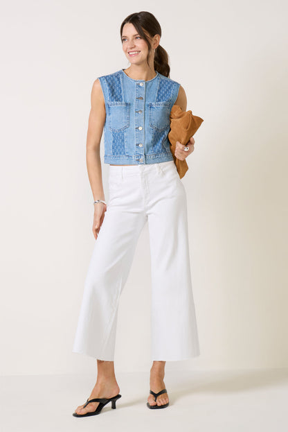 Greta Pieced Denim Vest