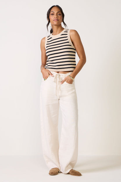 Brynn Drawstring Linen Pant