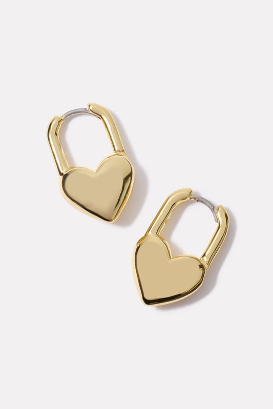 Heart Padlock Huggies