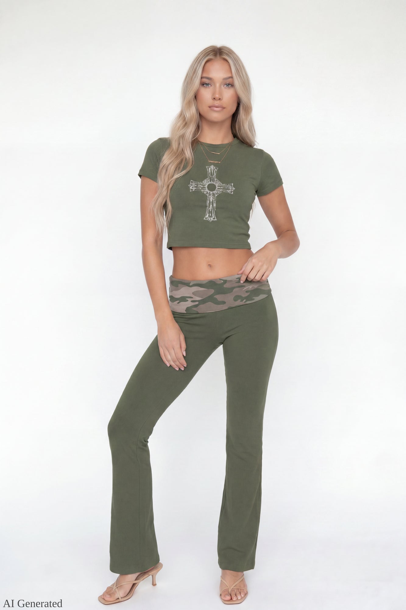Graphic Baby Tee & Flare Legging Set