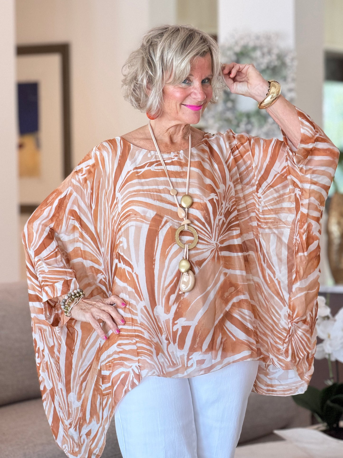 Simple Style Silk top