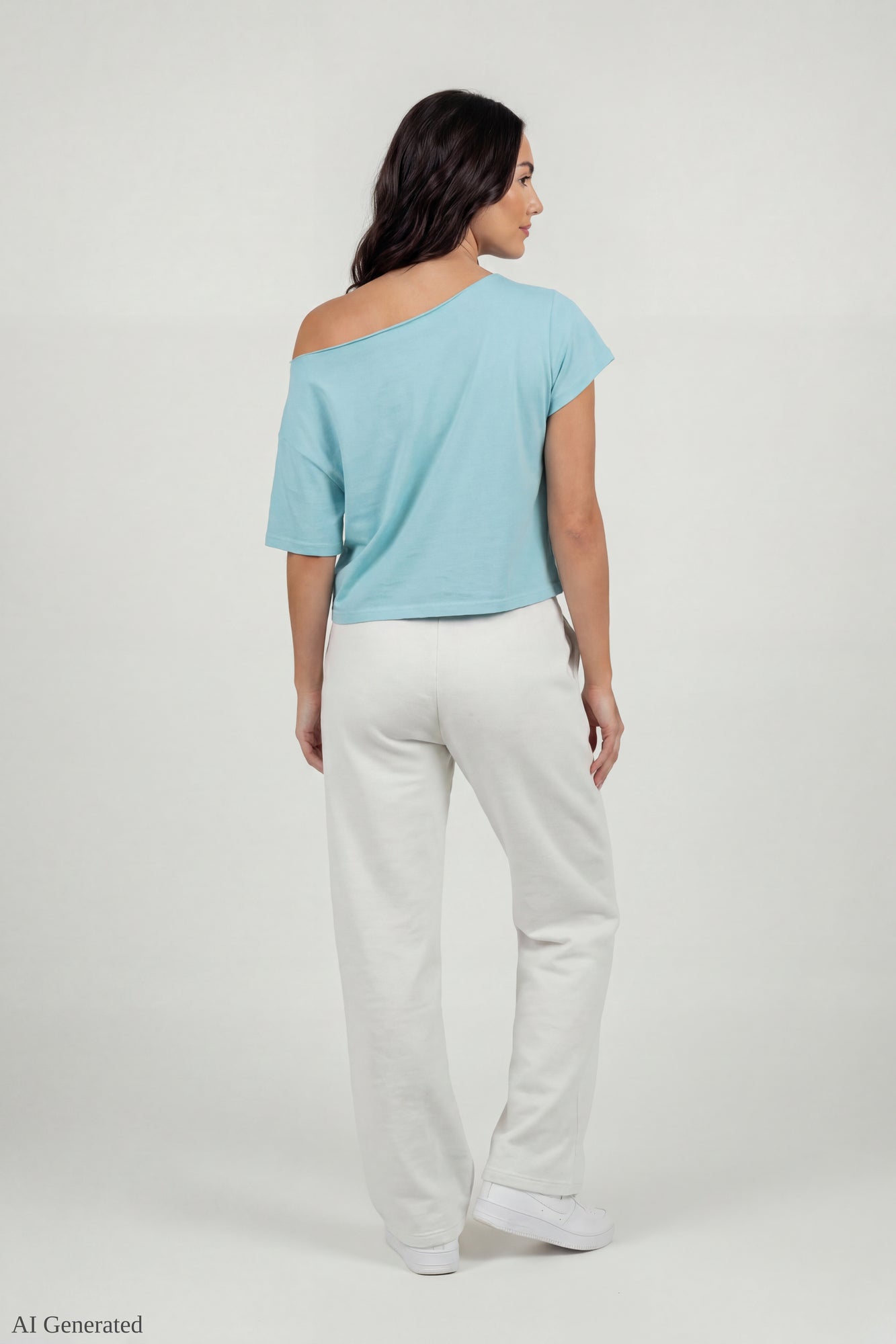 Off-Shoulder Summer Graphic T-Shirt