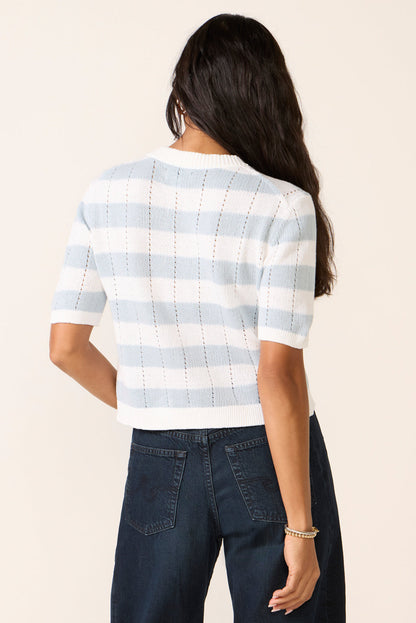 Evie Short Sleeve Crew Cardigan