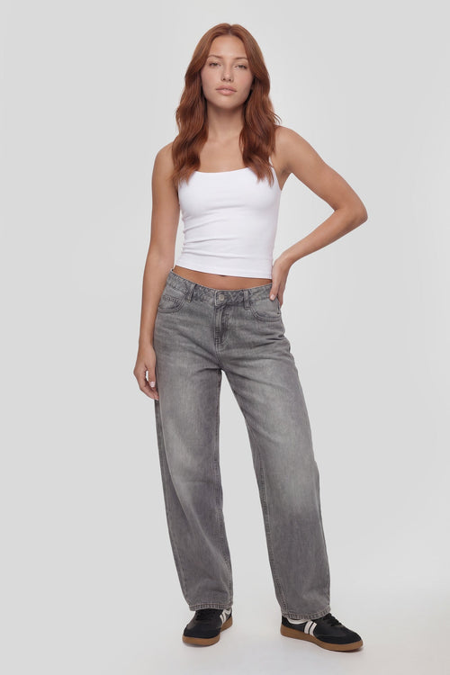 Low Rise Barrel Jean