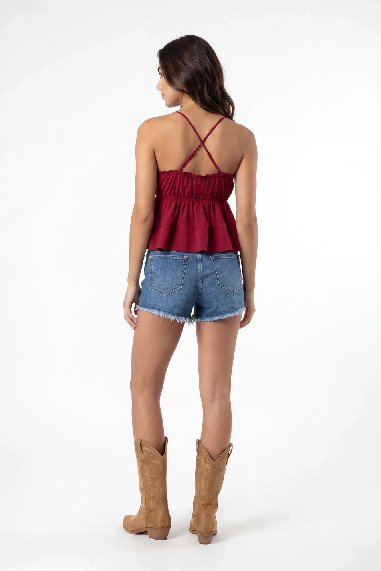 Star Stitched Vintage Medium Denim Short