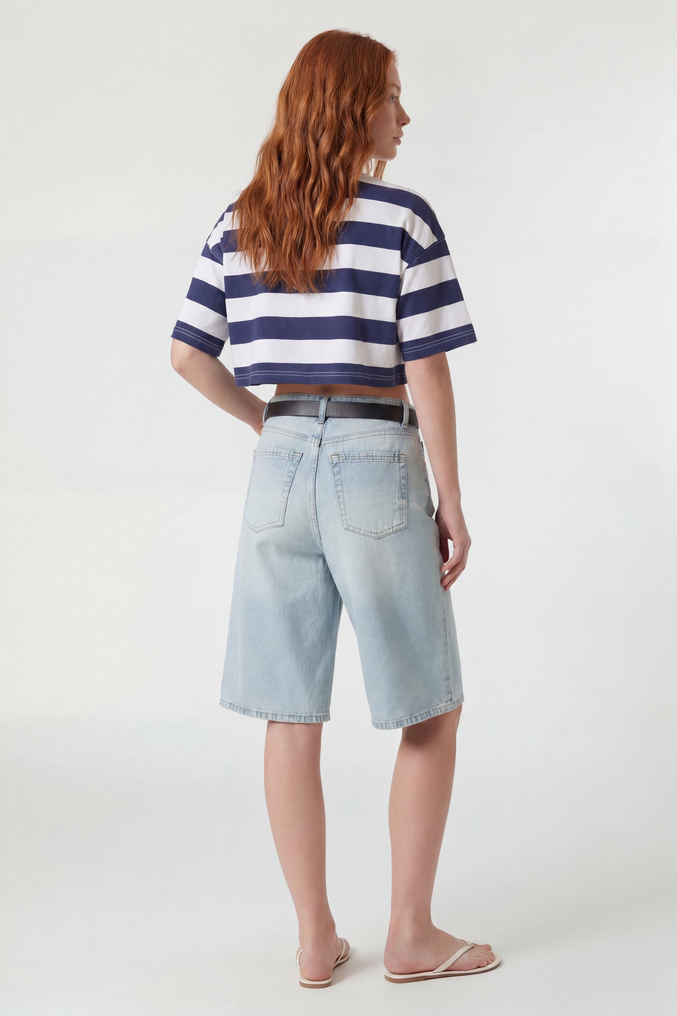 Low Rise Belted Jort 13"
