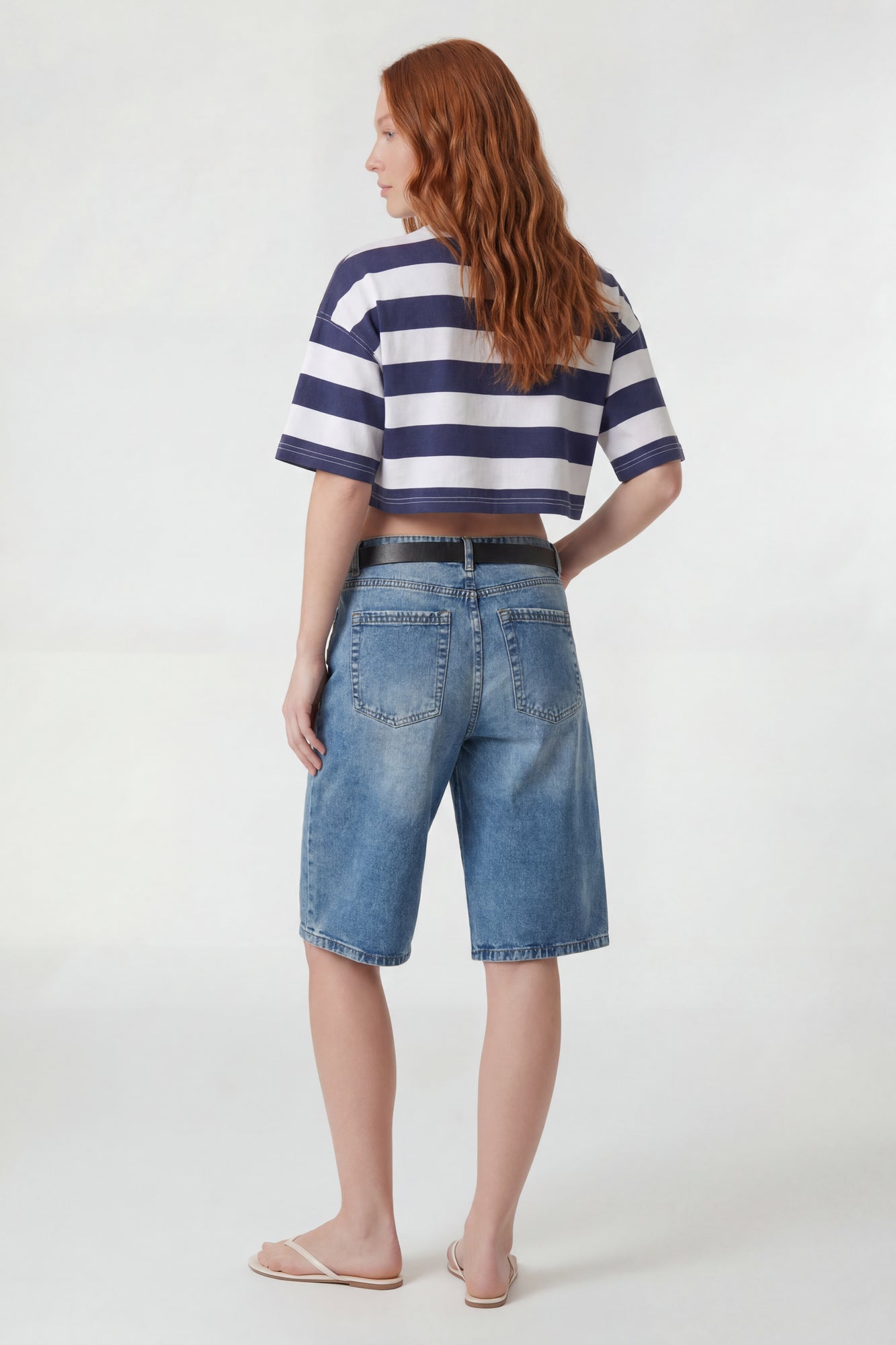 Low Rise Belted Jort 13"