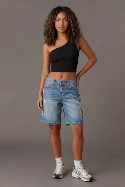 Playboy Print Low Rise Jort