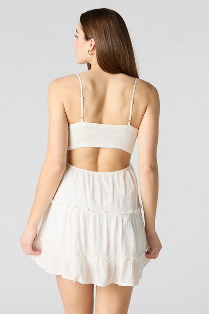 Lace Tiered Mini Dress