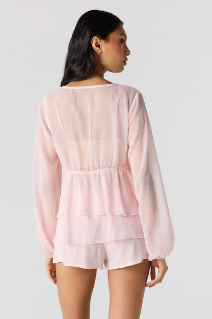 Textured Drawstring Short