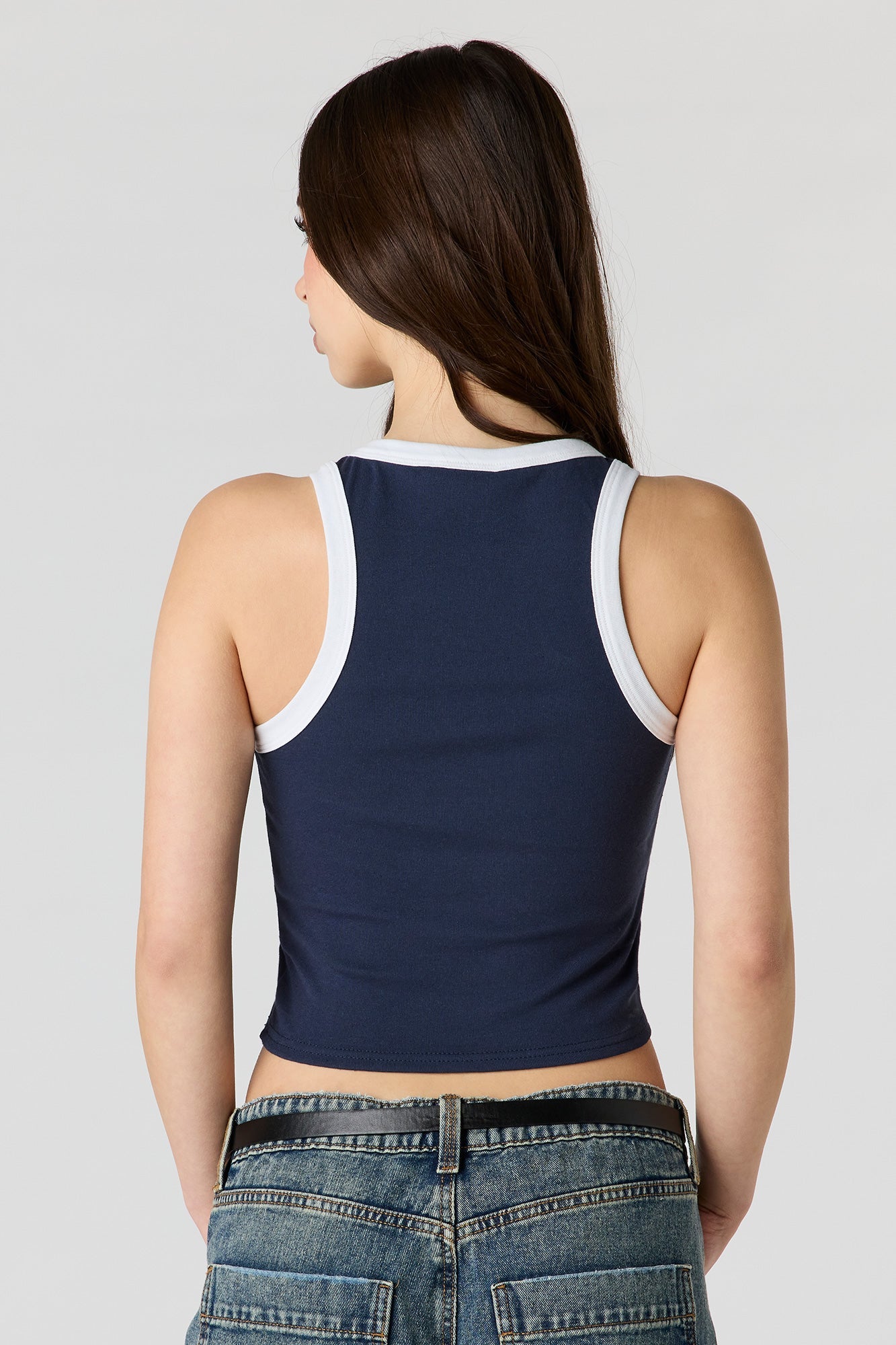 High Neck Graphic Tank