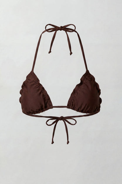 Ruffle Triangle Bikini Top