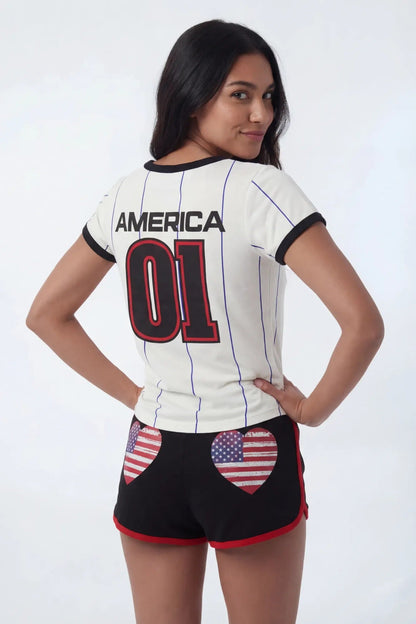 USA Graphic Ringer Tee