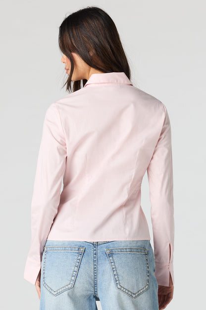 Slim Fit Button-Up Top