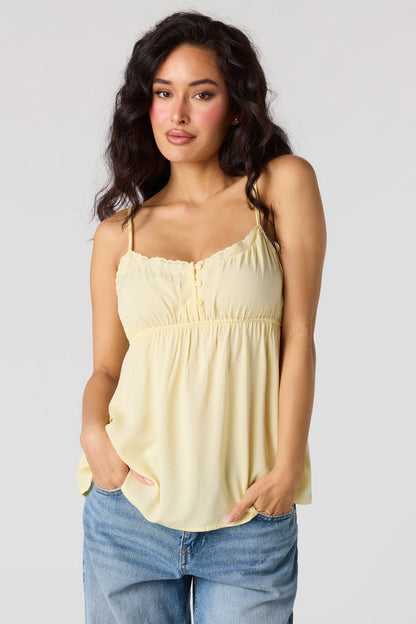 Lace Trim Babydoll Tank